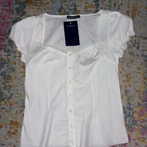 Brandy MelvilleWhite Button-Up Top